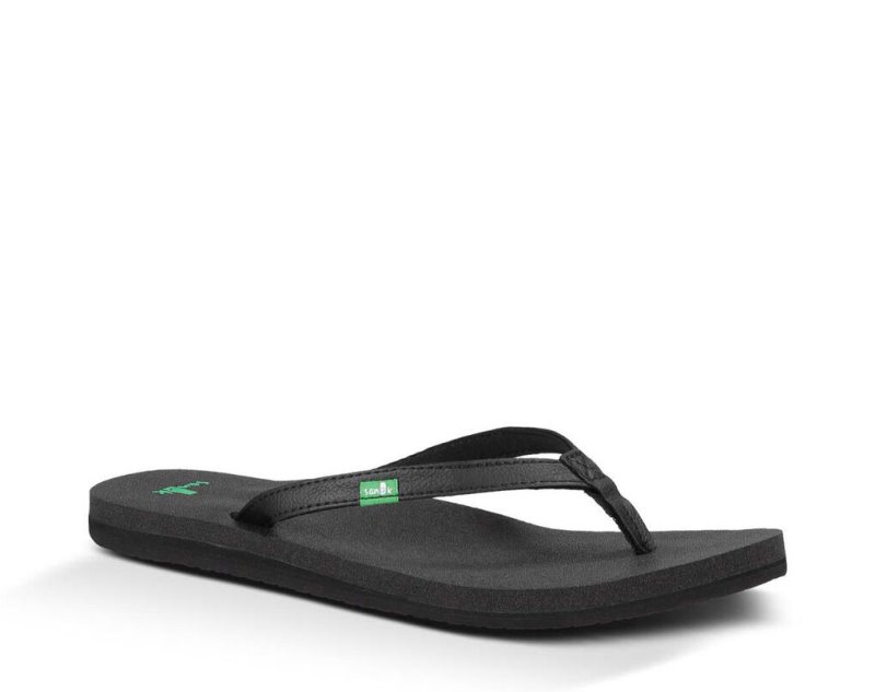 Sanuk Womens Yoga Joy Black Sandals | AIXYEN243